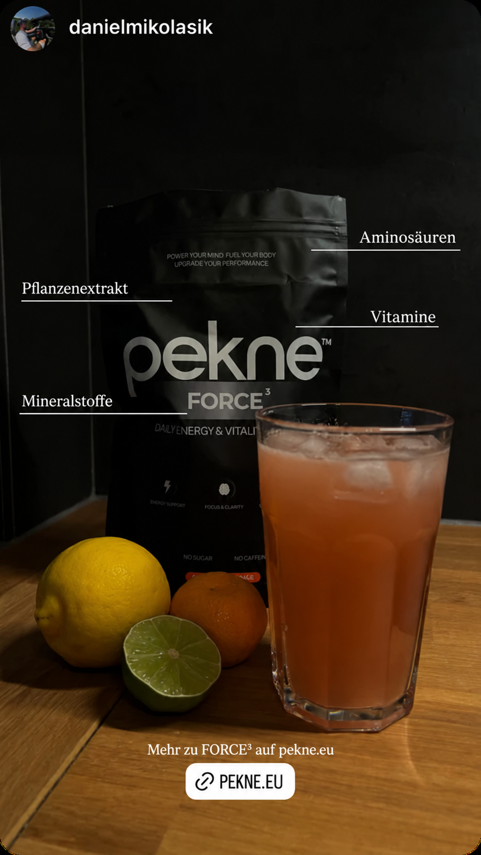 PEKNE FORCE³ – Aminosäuren, Pflanzenextrakt, Vitamine und Mineralstoffe