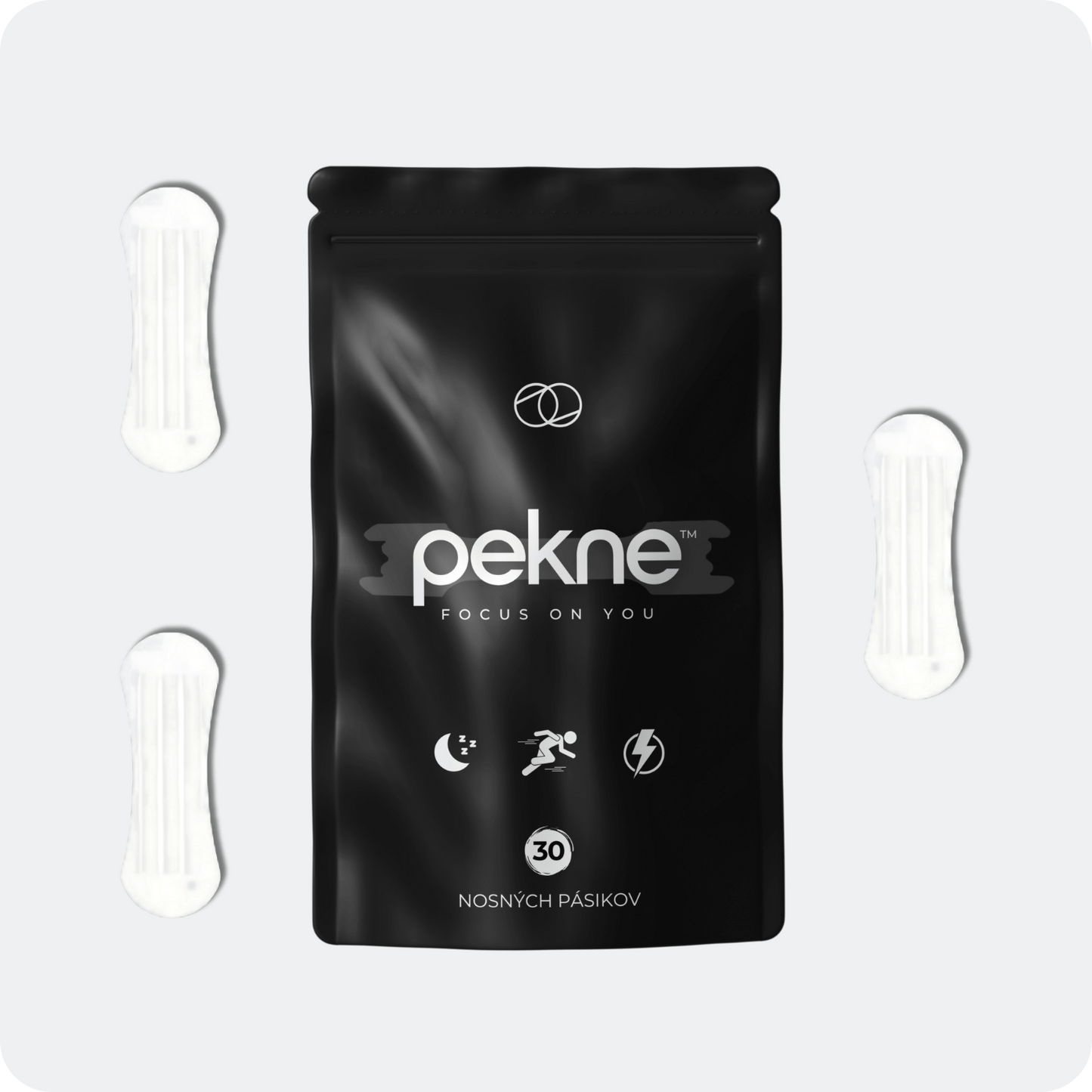 PekneStrips™ nosové pásiky pre lepšie dýchanie, spánok a zlepšenie prísunu vzduchu, balenie 30 kusov.