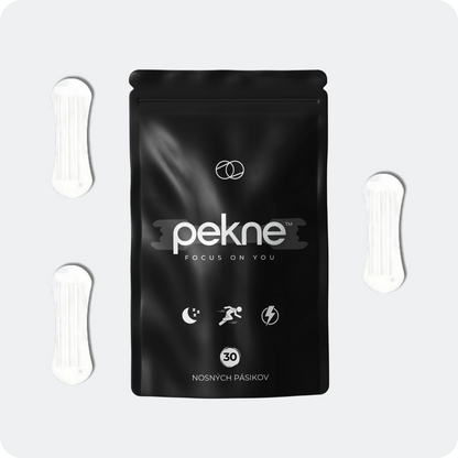 PekneStrips™ nosové pásiky pre lepšie dýchanie, spánok a zlepšenie prísunu vzduchu, balenie 30 kusov.